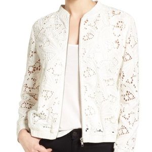 NWT-Lace Bomber Jacket HALOGEN®